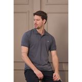 COMBİNE MİCHAİL Erkek Füme %100 Pamuk Raporlu Polo Yaka T-shirt