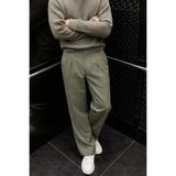 COMBİNE MİCHAİL Erkek Geniş Paça Bol Haki Baggy Pantolon