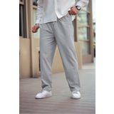 COMBİNE MİCHAİL Erkek Keten Bol Kesim Pantolon GRİ