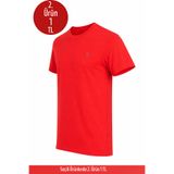 COMBİNE MİCHAİL Erkek Kırmızı %100 Pamuk Slim Fit Bisiklet Yaka Kısa Kollu Tişört