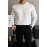 COMBİNE MİCHAİL Erkek Kışlık Salaş Basic Ekru Sweatshirt