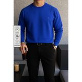COMBİNE MİCHAİL Erkek Kışlık Salaş Basic Mavi Sweatshirt