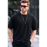 COMBİNE MİCHAİL Erkek Premium Basic Trend Siyah Oversize Tişört