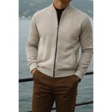 COMBİNE MİCHAİL Erkek Relax Pamuklu Gri Bol Kolej Ceket