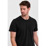 COMBİNE MİCHAİL Erkek Siyah %100 Pamuk Slim Fit Bisiklet Yaka Basic Tişört