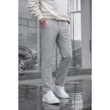 COMBİNE MİCHAİL Erkek Straight Fit Pamuklu Gri Pantolon