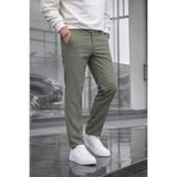 COMBİNE MİCHAİL Erkek Straight Fit Pamuklu Haki Pantolon