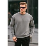 COMBİNE MİCHAİL Gri Renk Basic Bisiklet Yaka Relaxed Regular Erkek Sweatshirt