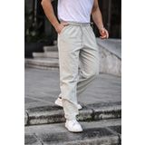 COMBİNE MİCHAİL Gri Renk Erkek Yazlık Keten Karışımı Relaxed Pantolon - GRİ