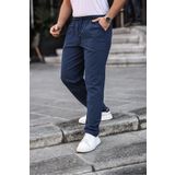 COMBİNE MİCHAİL Haki Renk Erkek Yazlık Keten Karışımı Relaxed Pantolon