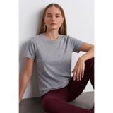 COMBİNE MİCHAİL Kadın Comfort Fit Basic M.Gri Bol Tişört