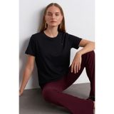 COMBİNE MİCHAİL Kadın Comfort Fit Basic Siyah Bol Tişört