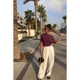 COMBİNE MİCHAİL Kadın Günlük Slim Basic Bordo Bluz