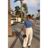 COMBİNE MİCHAİL Kadın Günlük Slim Basic Mavi Bluz