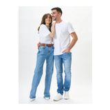 COMBİNE MİCHAİL Kadın Oversize Ekru %100 Pamuk Bisiklet Yaka Basic T-shirt