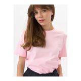 COMBİNE MİCHAİL Kadın Pembe %100 Pamuk Bisiklet Yaka Basic T-shirt