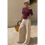 COMBİNE MİCHAİL Kadın Vücuda Oturan Basic Bordo Dar Bluz