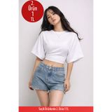 COMBİNE MİCHAİL Kadın Yazlık Kısa Kollu Beyaz Crop Bluz