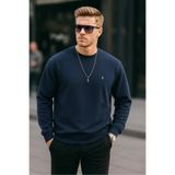 COMBİNE MİCHAİL Lacivert Renk Basic Bisiklet Yaka Relaxed Regular Erkek Sweatshirt