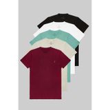 COMBİNE MİCHAİL Standart Erkek Bisiklet Yaka Basic %100 Pamuk 5-li T-shirt