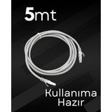 Combo Cat6 Hazır 5mt Ethernet Lan Kablosu -Ip