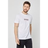 Comeor Erkek Beyaz Baskılı Slim Fit T-Shirt