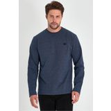 COMEOR Erkek Bordo Çift Bisiklet Yaka Baskı Detaylı Standart Rahat Kesim Sweatshirt CMRE72
