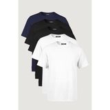 Comeor Erkek Çok Renkli T- Shirt Regular Fit Rahat Kesim Bisiklet Yaka 5'li Basic Tişört Paketi