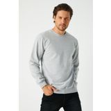 COMEOR Erkek Gri Basic Bisiklet Yaka Regular Fit Normal Kesim 2 İplik Sweatshirt