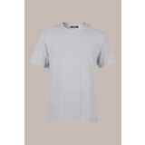 COMEOR Erkek Gri Basıc Regular Fit Pamuklu Kısa Kollu Bisiklet Yaka T-shirt