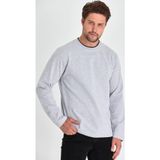 COMEOR Erkek Gri Çift Bisiklet Yaka Standart Rahat Kesim Sweatshirt