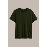 Comeor Erkek Haki %100 Pamuk Basıc Regular Fit Pamuklu Kısa Kollu V Yaka T-shirt