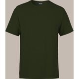COMEOR Erkek Haki Basıc Regular Fit Pamuklu Kısa Kollu Bisiklet Yaka T-shirt