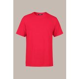 COMEOR Erkek Kırmızı Basıc Regular Fit Pamuklu Kısa Kollu Bisiklet Yaka T-shirt