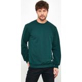 COMEOR Erkek Koyu Yeşil Basic Bisiklet Yaka Regular Fit Normal Kesim 2 İplik Sweatshirt