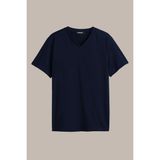 Comeor Erkek Lacivert %100 Pamuk Basıc Regular Fit Pamuklu Kısa Kollu V Yaka T-shirt