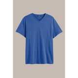 Comeor Erkek Mavi %100 Pamuk Basıc Regular Fit Pamuklu Kısa Kollu V Yaka T-shirt