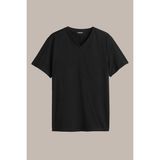 Comeor Erkek Siyah %100 Pamuk Basıc Regular Fit Pamuklu Kısa Kollu V Yaka T-shirt