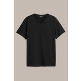 COMEOR Erkek Siyah Basıc Regular Fit Pamuklu Kısa Kollu V Yaka T-shirt