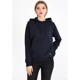 Comeor Kadın Lacivert Basic Kapüşonlu Regular Fit Rahat Sweatshirt