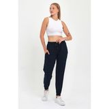 Comeor Kadın Lacivert Paçası Lastikli Basic Jogger Örme Eşofman Altı