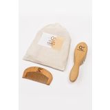 ComesBaby 2'li Set Keçi Kılı Bebek Saç Fırçası & Mini Oval Tarak
