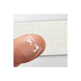 Comet Arapça Klavye Sticker – Şeffaf Parlak Harf Etiketleri – Laptop ve Masaüstü Klavye (Beyaz Harfleri)