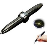 Comet Rotasyonlu Çok Fonksiyonlu Kalem - LED Işık ve Döner Gyro Özelliği - Şık Kalem, Metal Kalem, Pratik Kalem - 10.5 cm - 5 Renk Seçeneği - Metalik Gri