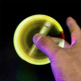 Comet Spinoglow LED Işıklı Fidget Spinner Kalem - 3 Fonksiyonlu Tükenmez Kalem Gece Parlayan Eğlenceli Tasarım - Yeşil - Sarı