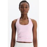 Comeup Halter Yaka Göğüs Pedli Crop Atlet (BALERİNA PEMBE, M)
