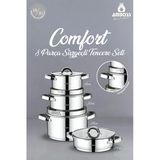 Comfort 8 Parça Süzgeçli Çelik Tencere Seti