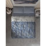 Comfort Craft %100 Organik Pamuk Müslin Yatak Örtüsü - Lavanta Desenli - 220X240 cm - Lacivert - 220 x 240 cm