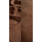 Comfort Craft %100 Pamuk Waffle Desenli Pike - 200X230 cm Çift Kişilik - Modern Yatak Örtüsü - Acı Kahverengi - 200 x 230 cm
