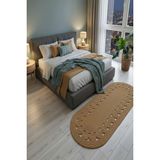 Comfort Craft Çiçek Desenli Jüt Polip Halı - Çift Taraflı Oval Kilim - Tüm Ölçüler - Hasır - 100 x 150 cm